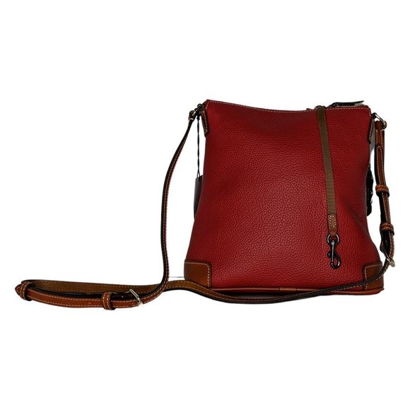 Dooney & Bourke Sz Medium Pebble Leather Crossbody Red A260501 - Picture 4 of 6